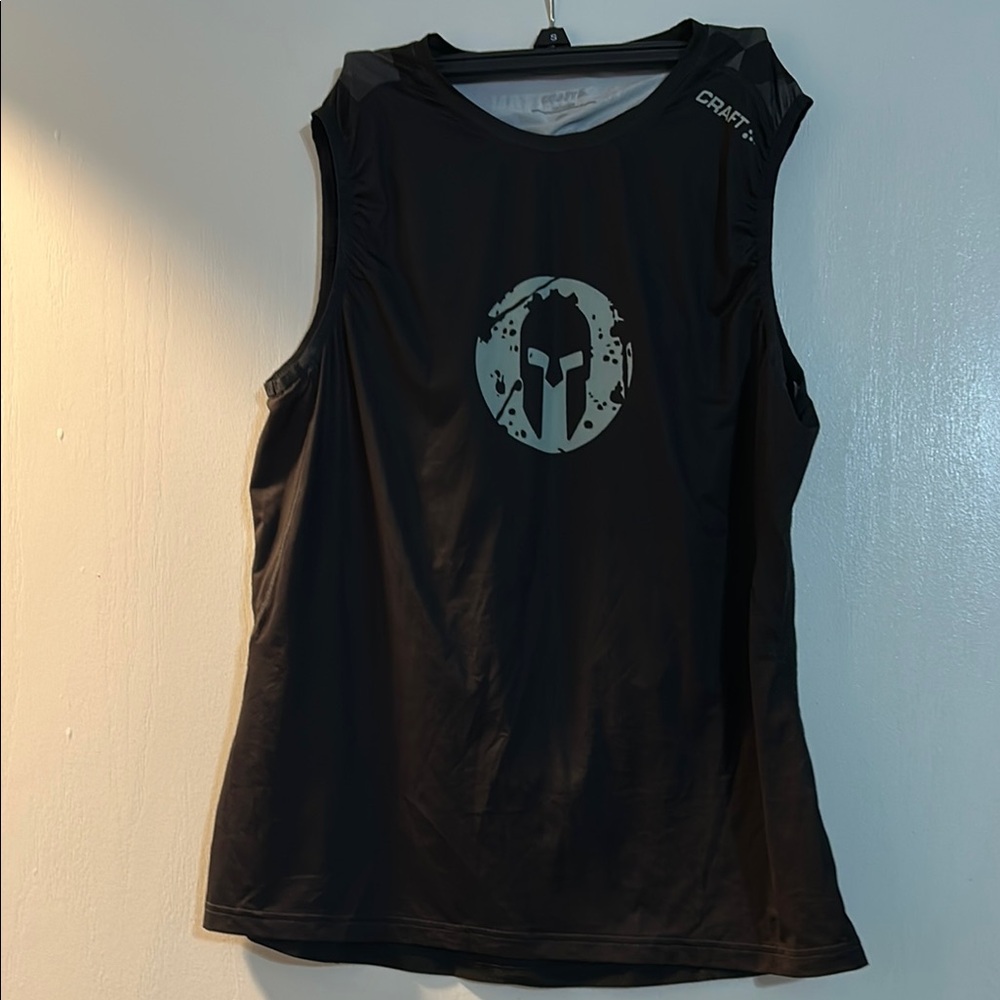 Craft Black Sleeveless Top with Spartan Logo from spartan race - size xL  unisex